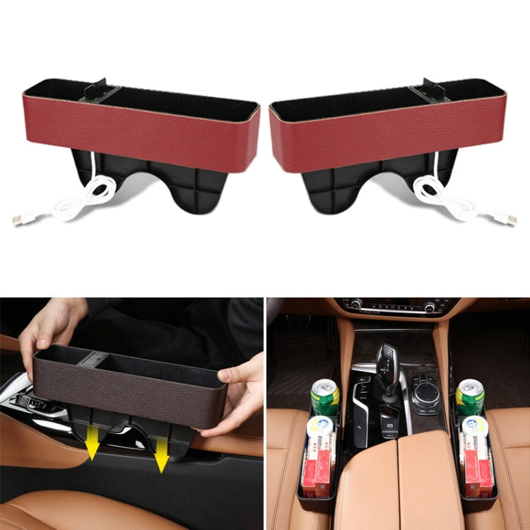 Car Seat Gap Organiser with Dual USB Charging - 1 Pair