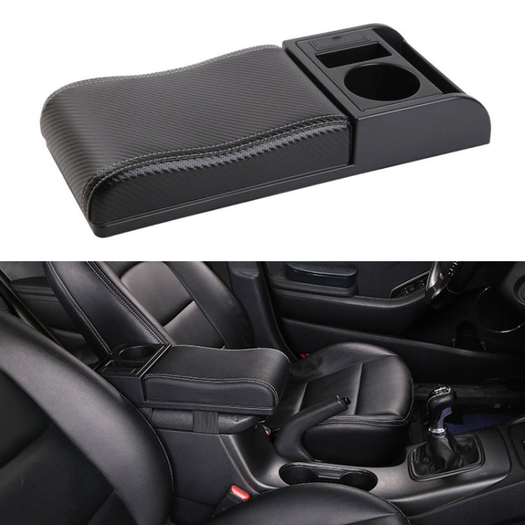 Ergonomic Carbon Fibre Leather Armrest Booster Pad with Dual USB Ports