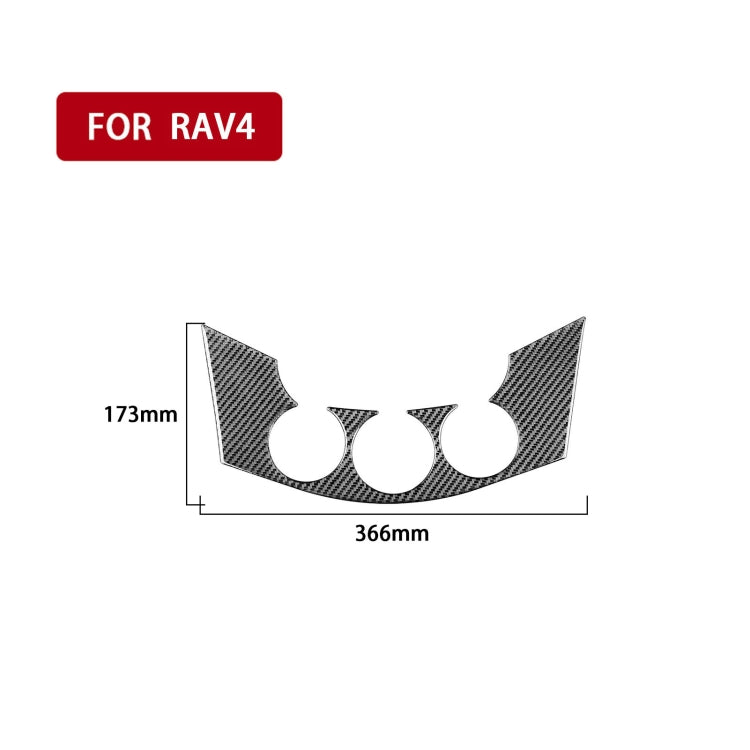 Sleek Carbon Fibre Central Control Switch Panel Sticker for Toyota RAV4 (2006-2013) - Left and Right Drive Compatibility