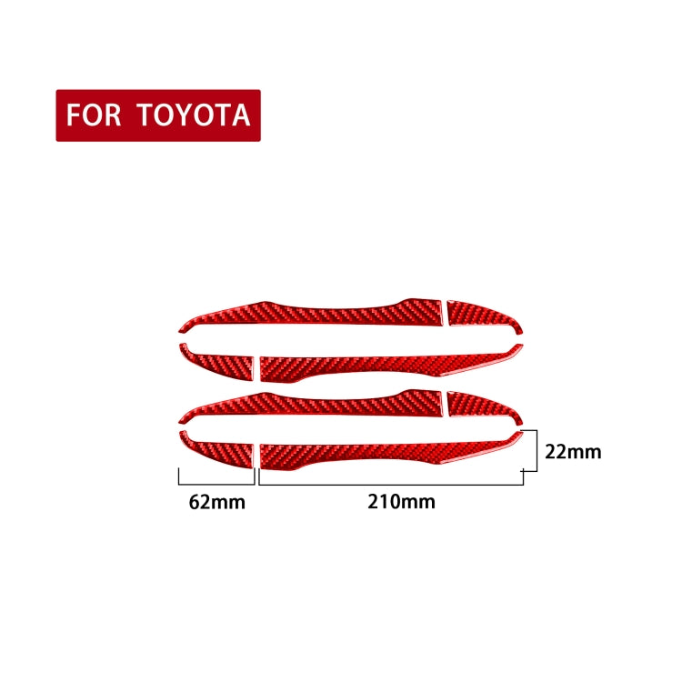 8 PCS / Set Carbon Fiber Car Outer Handle Decorative Sticker for Toyota Corolla 2014-2018,Left and Right Drive Universal