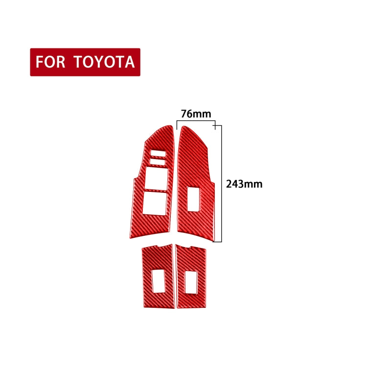 Set of 4 Carbon Fibre Decorative Stickers for Toyota Corolla (2014-2018) - Right Drive Styling Enhancement