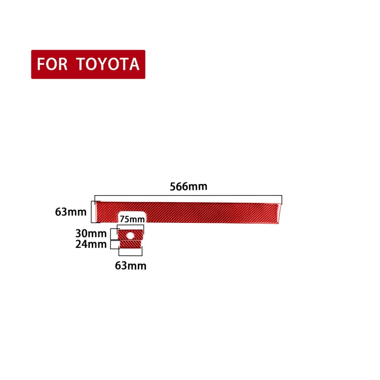 3-Pack Carbon Fibre Decorative Stickers for Toyota Tundra 2014-2018 Glove Box - Left Drive
