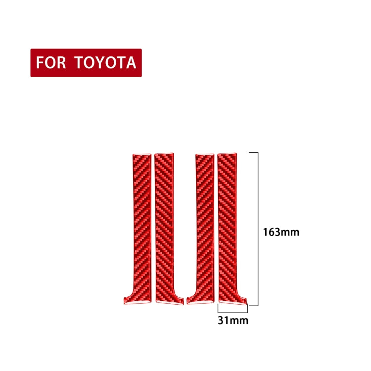 Carbon Fibre Interior Handle Stickers Set for Toyota Tundra (2014-2018) - 4 Piece Decorative Upgrade