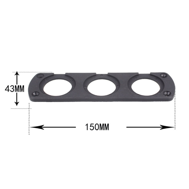 5-Piece 3-Hole Modified Car USB Charging Voltmeter Socket Panel