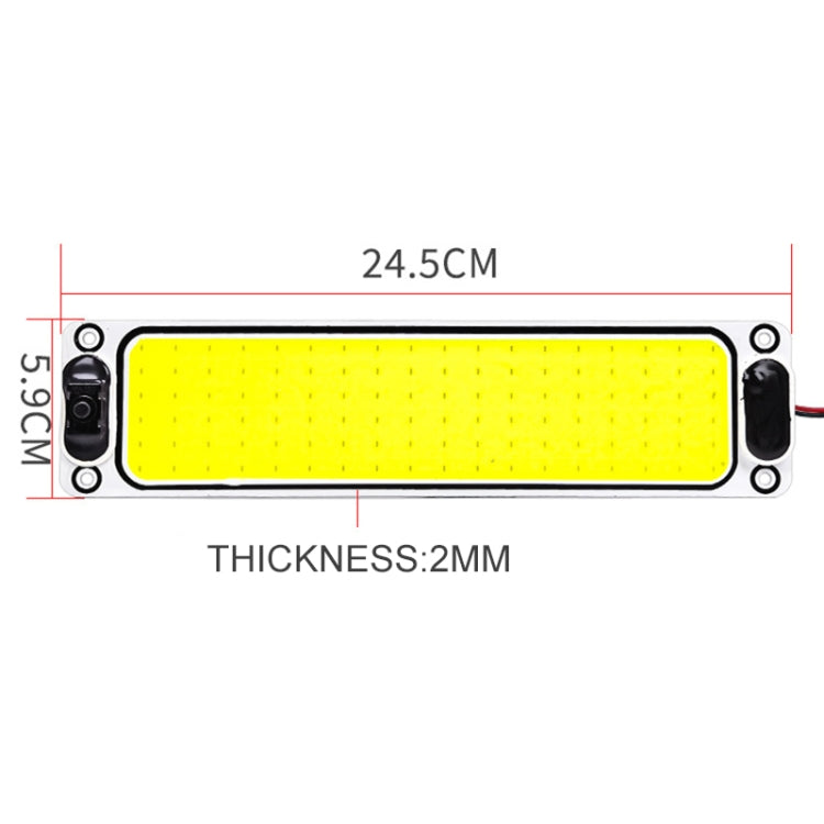 2 PCS ZS-3343 DC12-24V High Bright 108 COB Lamp Beads Car Dome Light Cabin Light Bar
