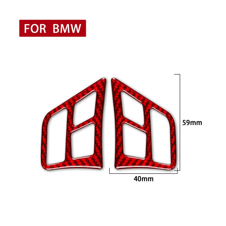 Carbon Fibre Steering Wheel Button Frame Stickers for BMW 3 Series E90 – 2 Piece Set for Left and Right Drive