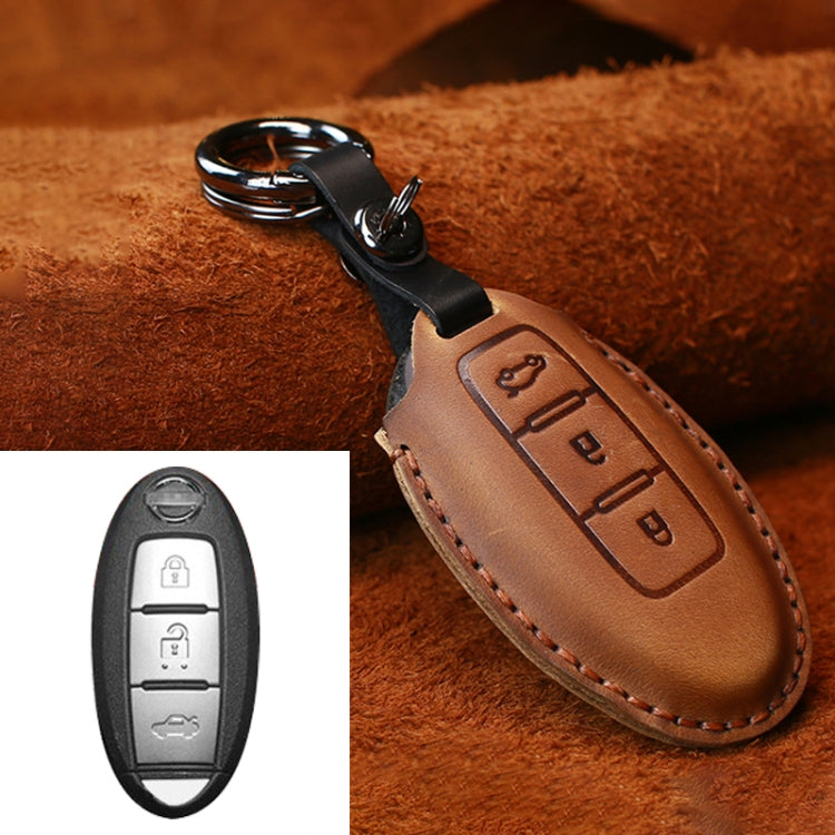 Nissan Cowhide Leather Key Case – Stylish Protection for Your Three-Key Tailgate Model