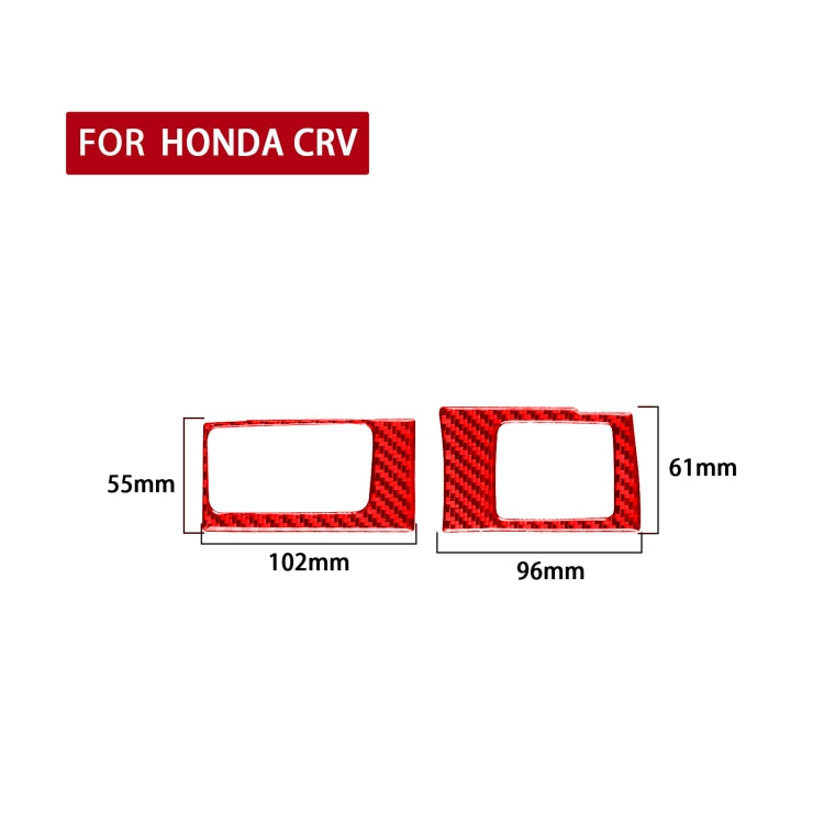 Carbon Fibre Decorative Stickers for Honda CRV 2007-2011 Central Control Panel - 2 Piece Set