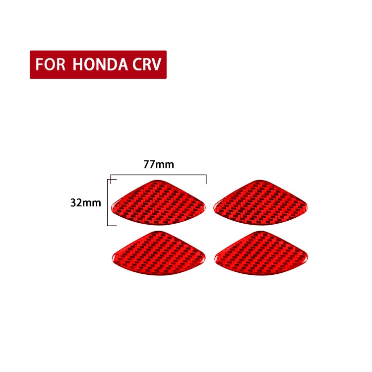 Carbon Fibre Door Bowl Décor Stickers Set for Honda CR-V 2007-2011 - 4 Piece Upgrade