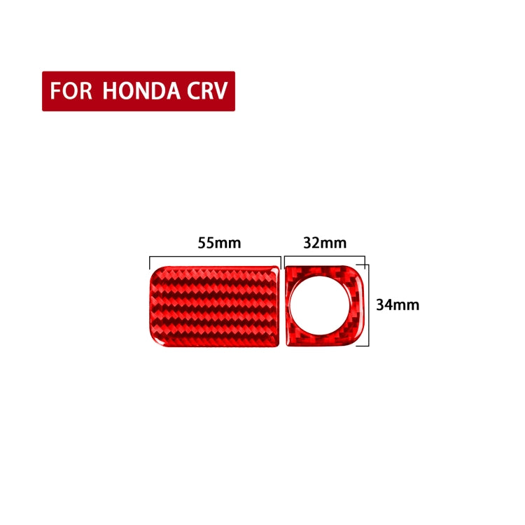 Carbon Fibre Decorative Stickers for Honda CRV 2007-2011 Glove Box Frame - 2 Pack