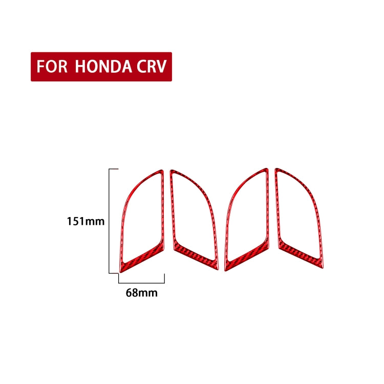 Carbon Fibre Decorative Sticker Set for Honda CR-V (2007-2011) - 4 Piece Inner Handle Frame Enhancement