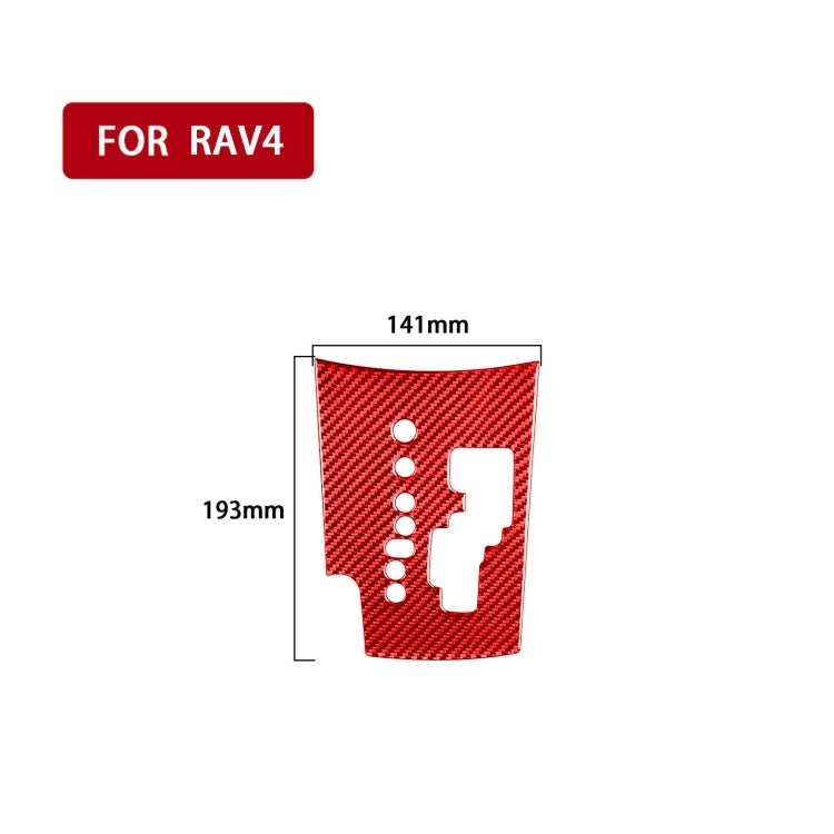 Sleek Carbon Fibre Gear Stick Panel Decal for Toyota RAV4 (2006-2013) - Left Hand Drive
