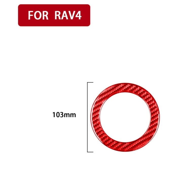 Stylish Carbon Fibre Steering Wheel Trim Sticker for Toyota RAV4 (2006-2013) - Perfect for Left and Right Drive