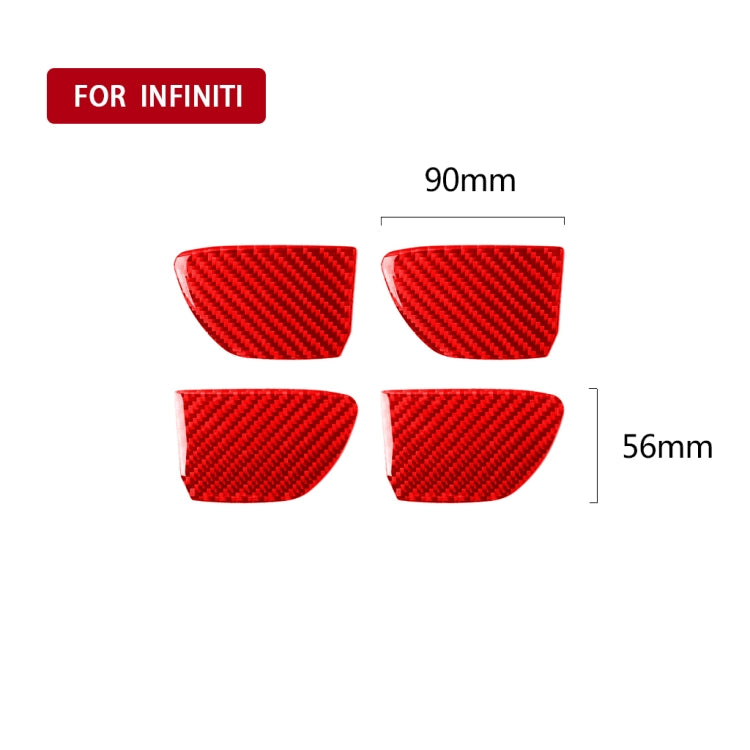 Carbon Fibre Interior Door Bowl Trim Stickers for Infiniti Q50 (2014-2020) - Left & Right Drive