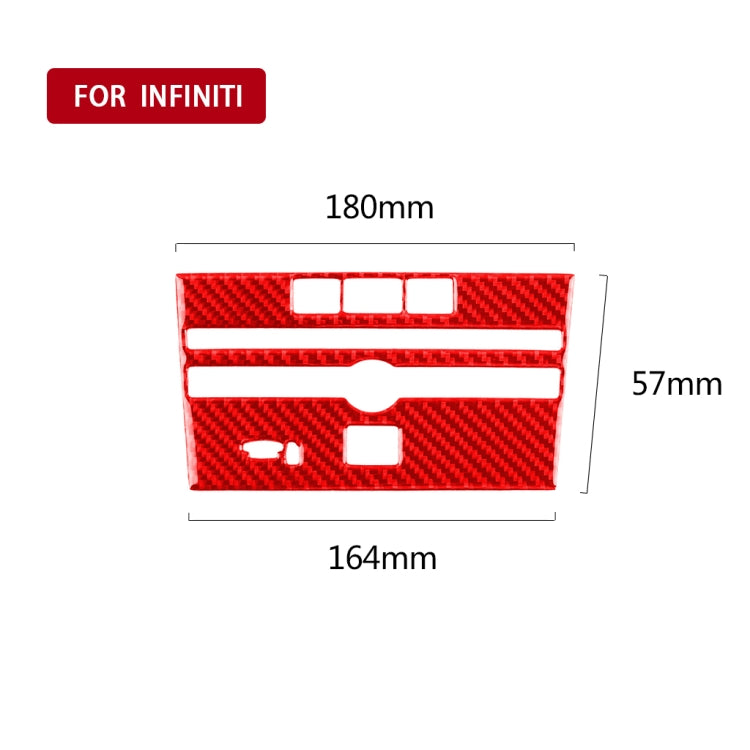 Carbon Fibre B Style CD Console Panel Trim Sticker for Infiniti Q50 (2014-2020) – Left Drive