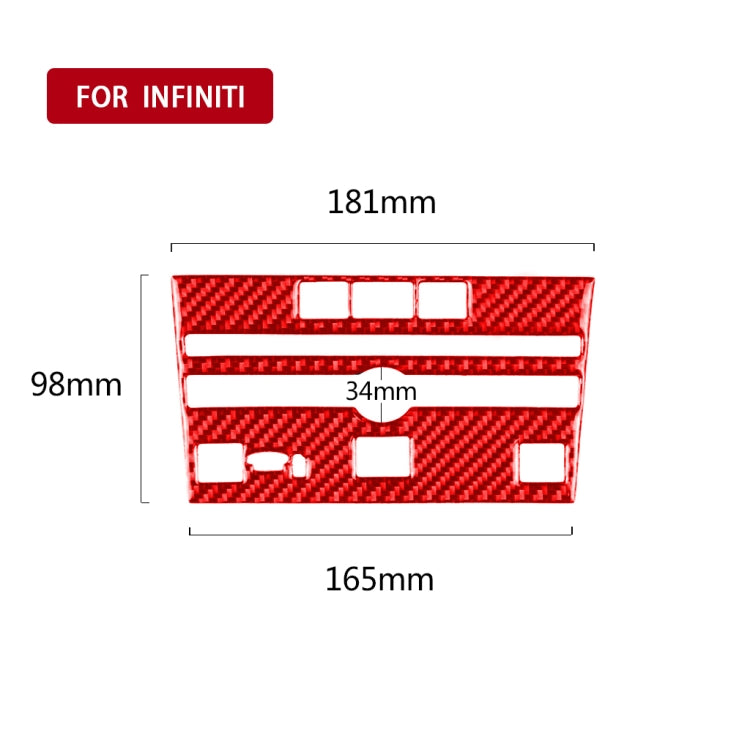 Infiniti Q50 Carbon Fibre A Style CD Console Panel Trim Sticker (2014-2020) - Left Drive