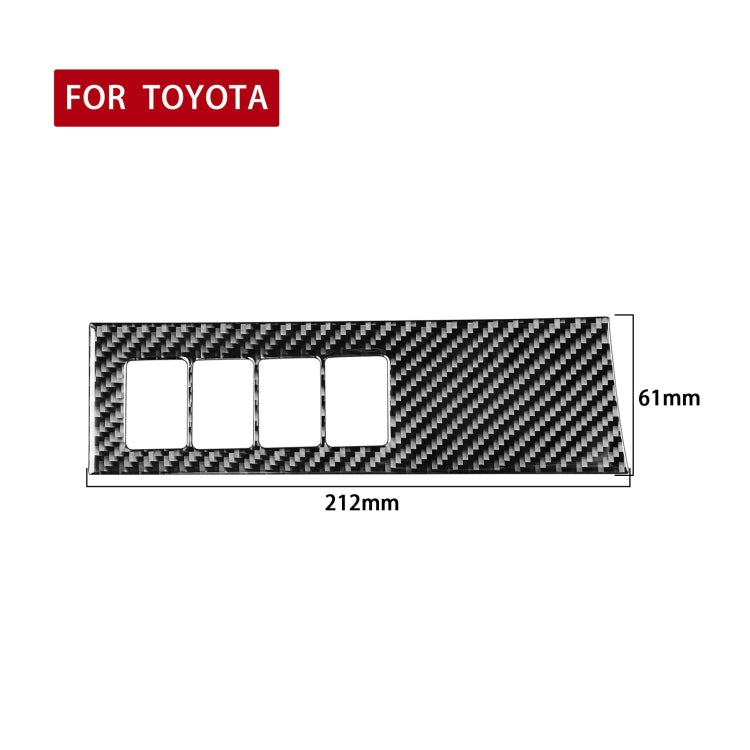 Toyota Highlander Carbon Fibre Headlight Adjustment Switch Panel Decor Sticker (2014-2019) - Left Drive