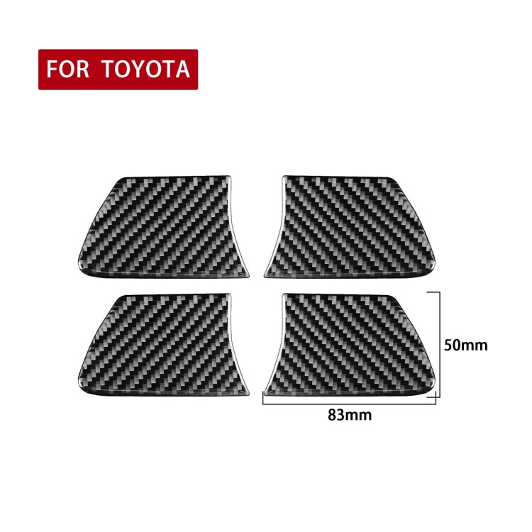 Carbon Fibre Interior Door Bowl Trim Sticker for Toyota Highlander 2014-2019, Left-Hand Drive