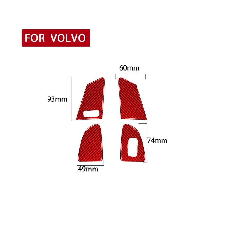 Volvo V60 Carbon Fibre Window Lift Button Sticker (2010-2017) - Left Drive Custom Décor