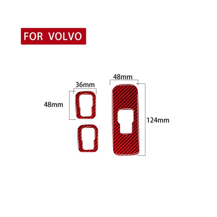 Carbon Fibre Window Lift Button Sticker for Volvo V60 & S60 (2010-2018) - Left Drive Decor Enhancement