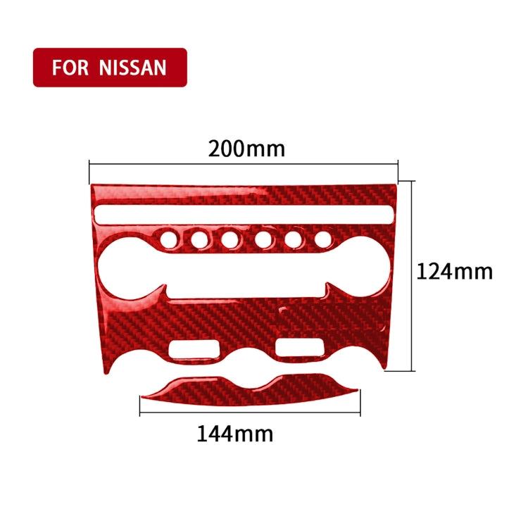 Carbon Fibre 3-in-1 Air Conditioning Adjustment Panel Sticker for Nissan 370Z / Z34 (2009-) - Left & Right Drive Universal Fit