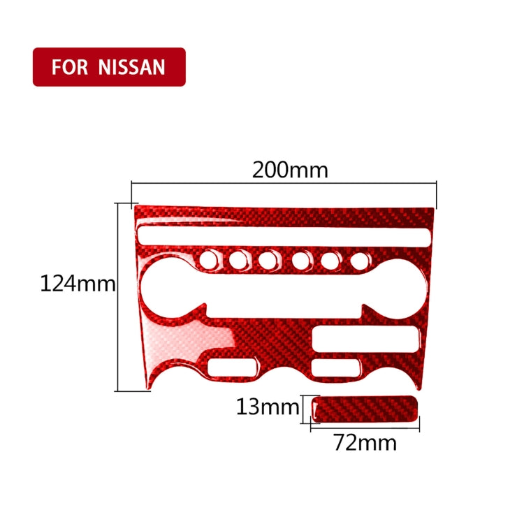 Carbon Fibre 2-in-1 Air Conditioning Adjustment Panel Stickers for Nissan 370Z / Z34 (2009 onwards) - Universal Fit for Left and Right Drive