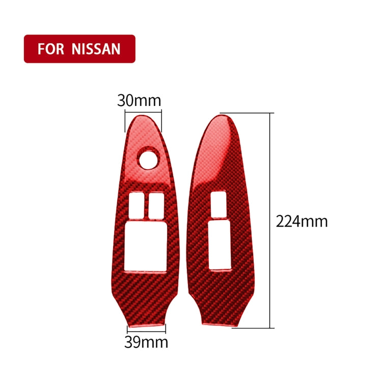 Carbon Fibre 2-in-1 Window Lift Panel Trim for Nissan 370Z / Z34 (2009-) - Left Drive Low-Config Option