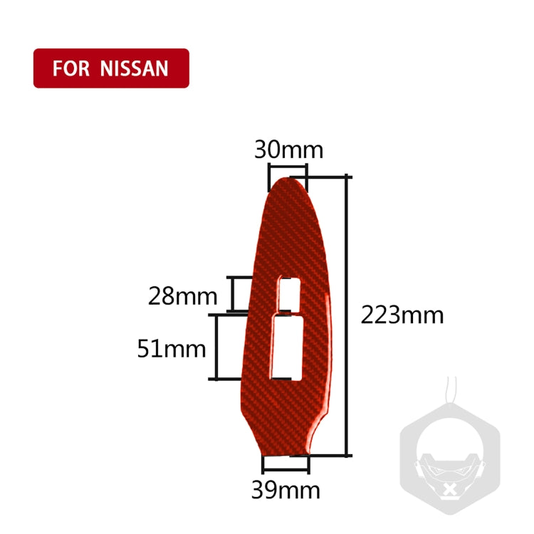 Carbon Fibre Decorative Sticker for Nissan 370Z / Z34 Door Lift Control - Enhanced Style for Right Drive Models