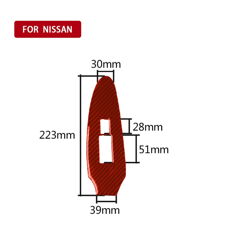 Nissan 370Z / Z34 2009+ Carbon Fibre Side Door Lift Control Decorative Sticker - Left Drive