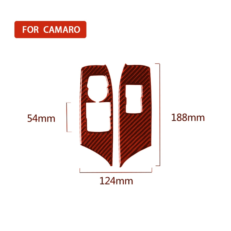 Carbon Fibre Window Lift Panel Trim Sticker for Chevrolet Camaro 2017-2019, Left-Hand Drive