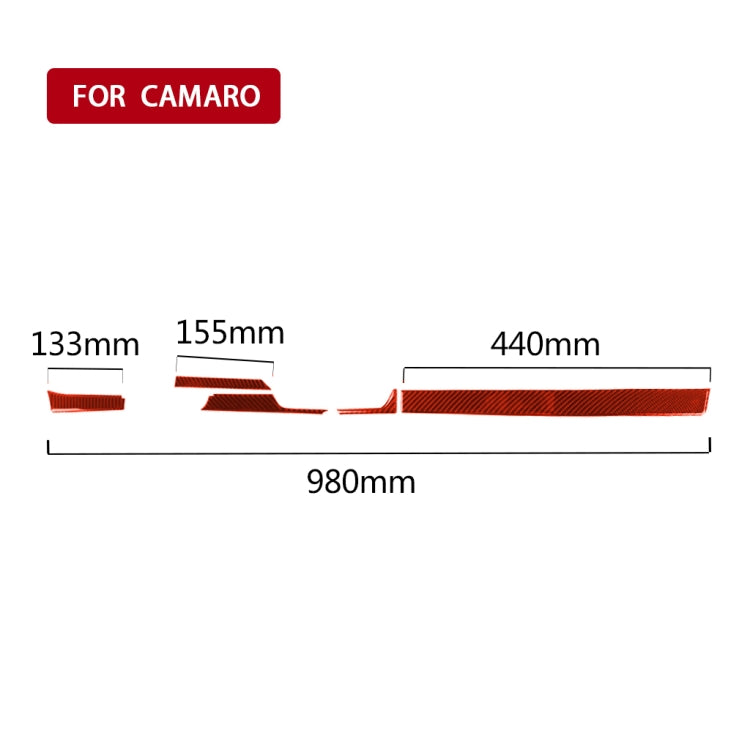 Chevrolet Camaro 2017-2019 Carbon Fibre Centre Control Trim Sticker - Left Drive