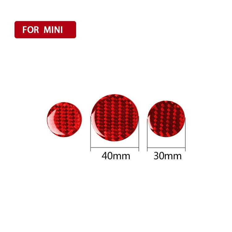 Carbon Fibre Multimedia Knob Decorative Sticker for BMW Mini F55 F56 F60 - Universal Fit for Left and Right Drive