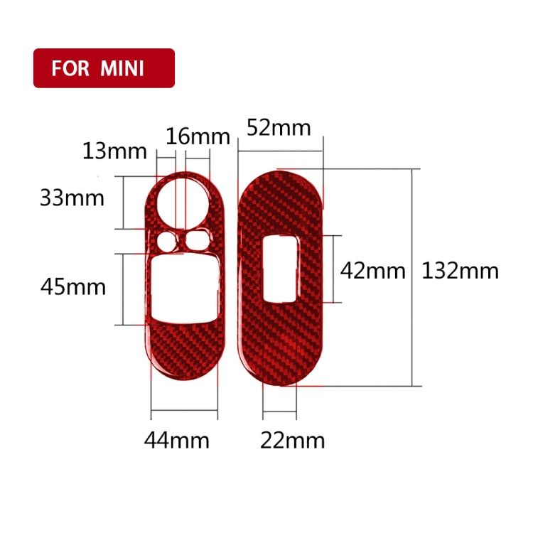 Carbon Fibre Lift Panel Trim Stickers for BMW Mini F56, Left-Hand Drive