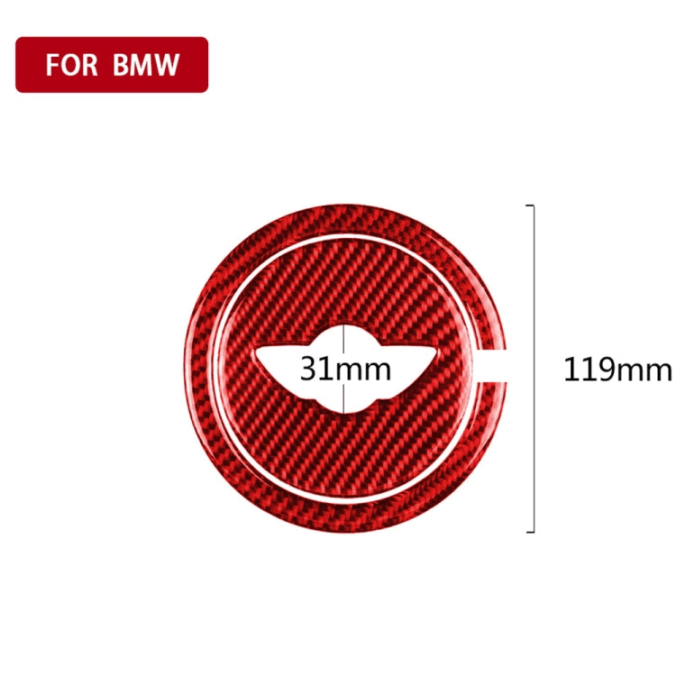 Dual-Function Carbon Fibre Steering Wheel Accent Stickers for BMW Mini R55 R56 Countryman R60 Paceman R61 (2007-2013) - Universal Fit for Left and Right Drive