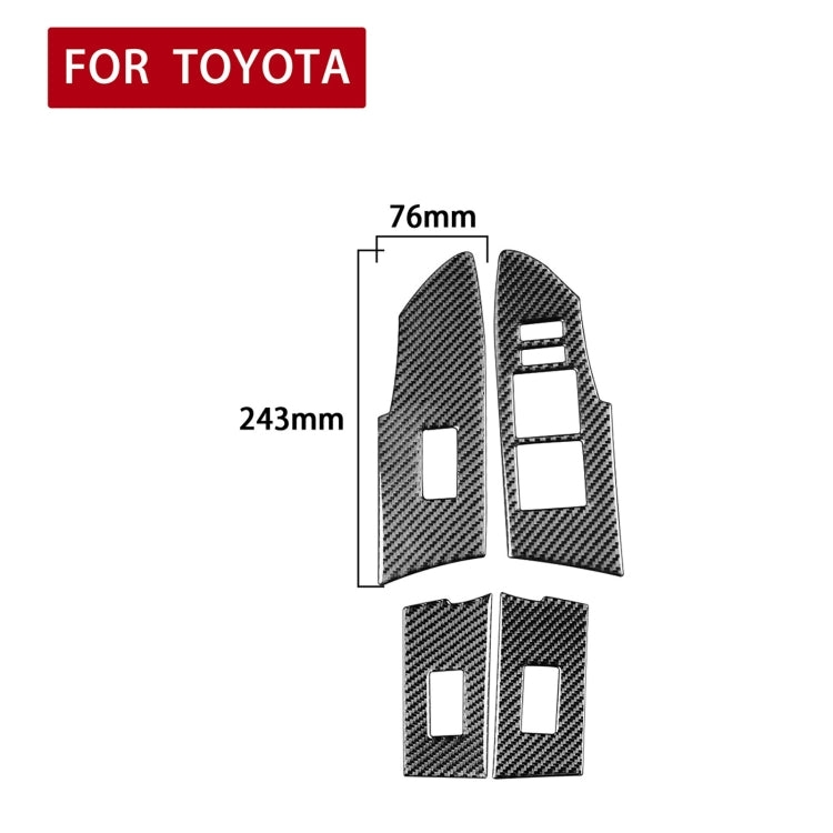 Carbon Fibre Window Lift Trim Sticker for Toyota Corolla / Levin 2014-2018, Left-Hand Drive