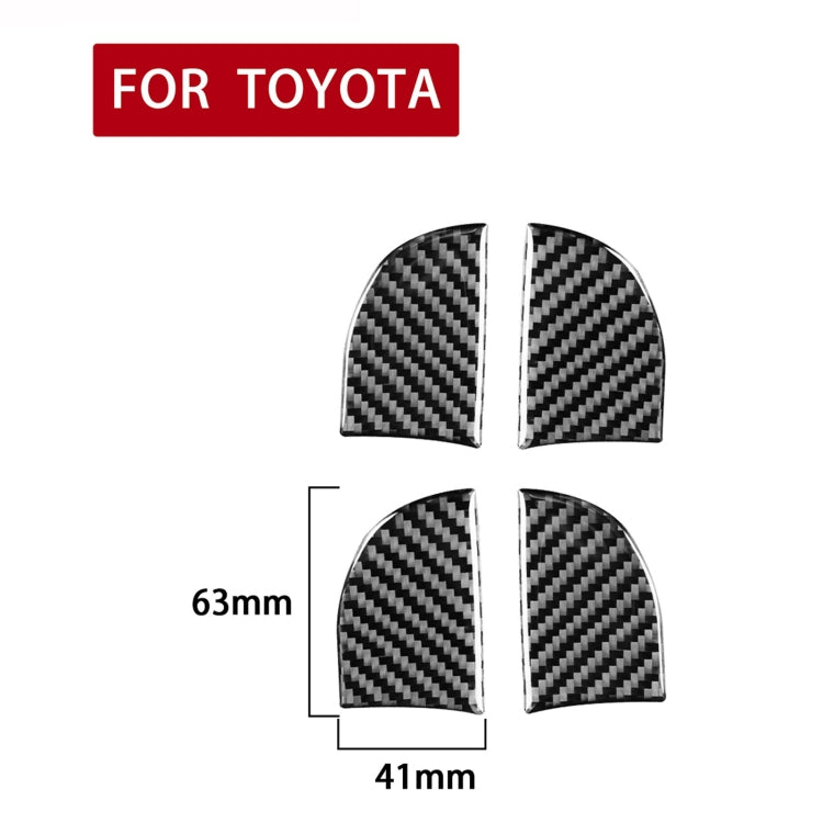 Carbon Fibre Inner Door Bowl Trim Stickers for Toyota Corolla / Levin 2014-2018, Universal Fit for Left and Right Drive