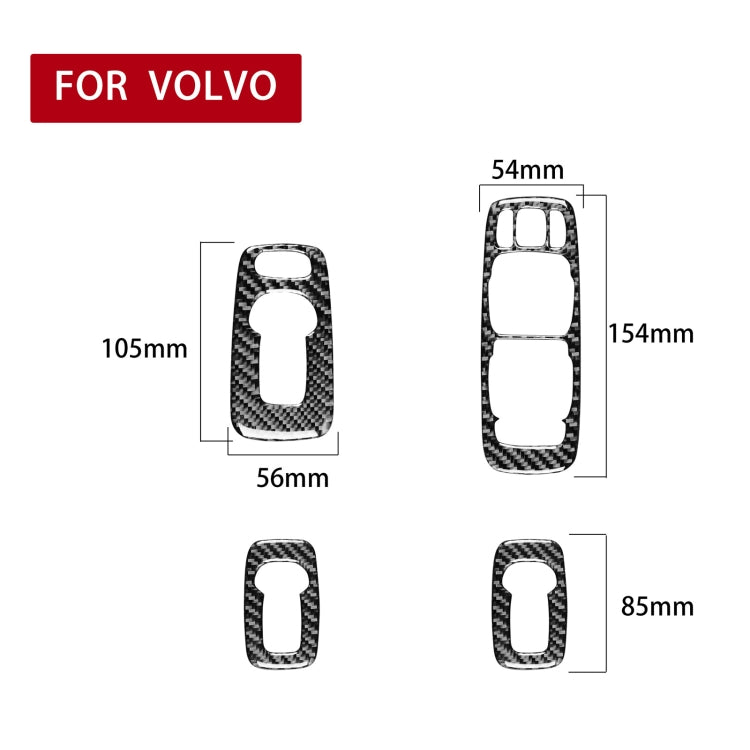 Carbon Fibre Decorative Door Trim Kit for Volvo XC90 (2003-2014) - 4 Piece Set, Right Hand Drive