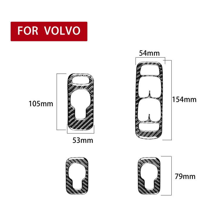 Volvo XC90 2003-2014 4-Piece Carbon Fibre Decorative Door Sticker Set for Right-Hand Drive Vehicles