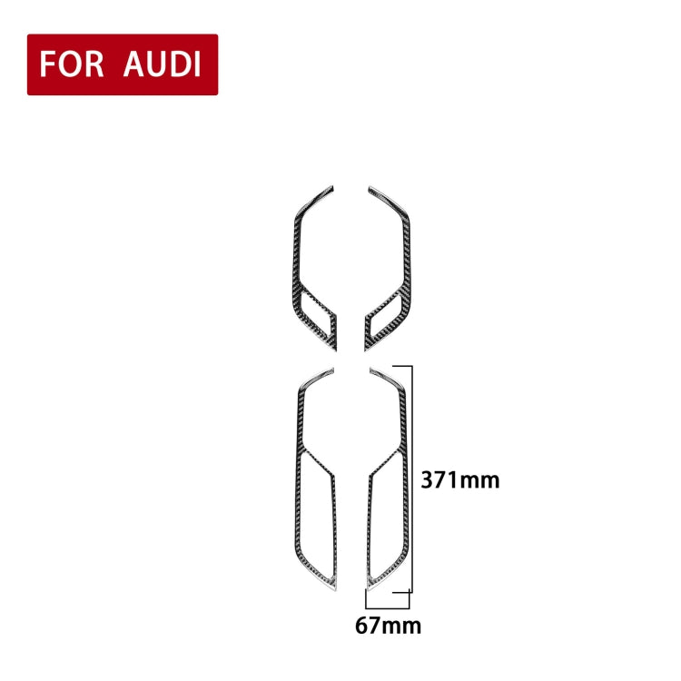 Audi A6L/A7 2019+ Carbon Fibre Inner Door Handle Trim Stickers - Universal Fit for Left and Right Drive