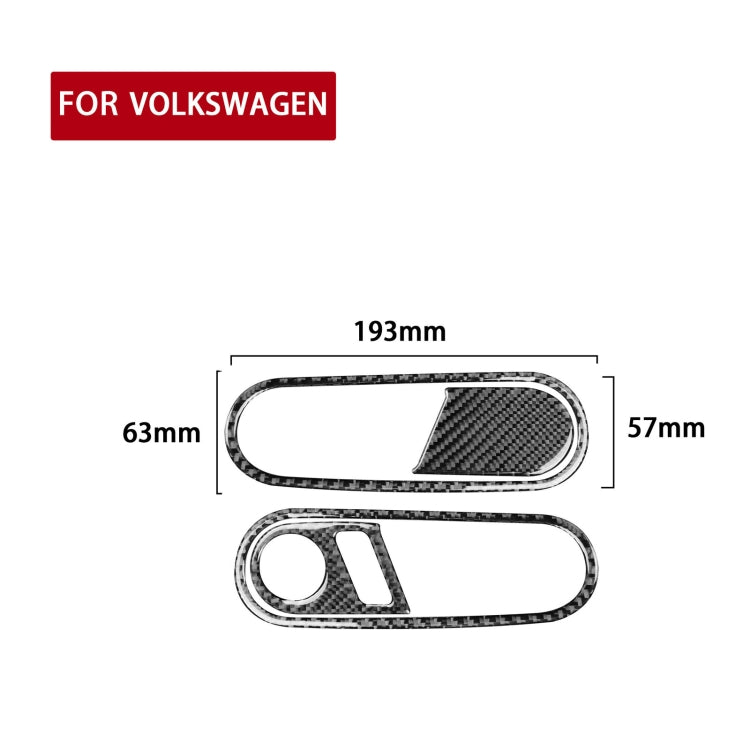 Stylish Carbon Fibre Interior Handle Accent Sticker for Volkswagen Beetle 2012-2019, Right-Hand Drive