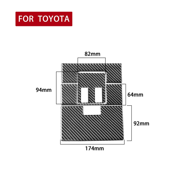 4-Piece Set of Carbon Fibre Decorative Stickers for Toyota Tundra 2014-2018 Front Row Reading Light Panel
