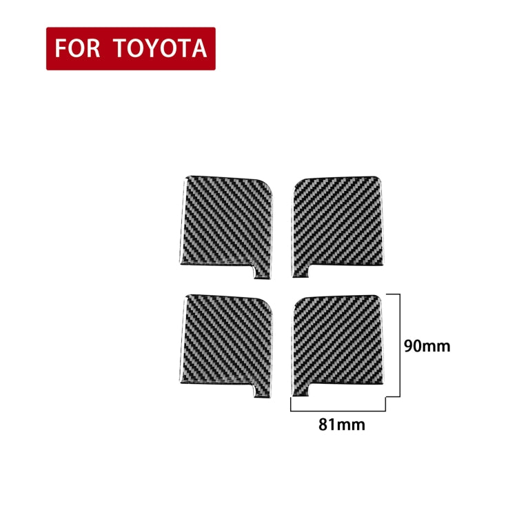 4-Piece Set of Carbon Fibre Decorative Stickers for Toyota Tundra Door Bowls (2014-2018)