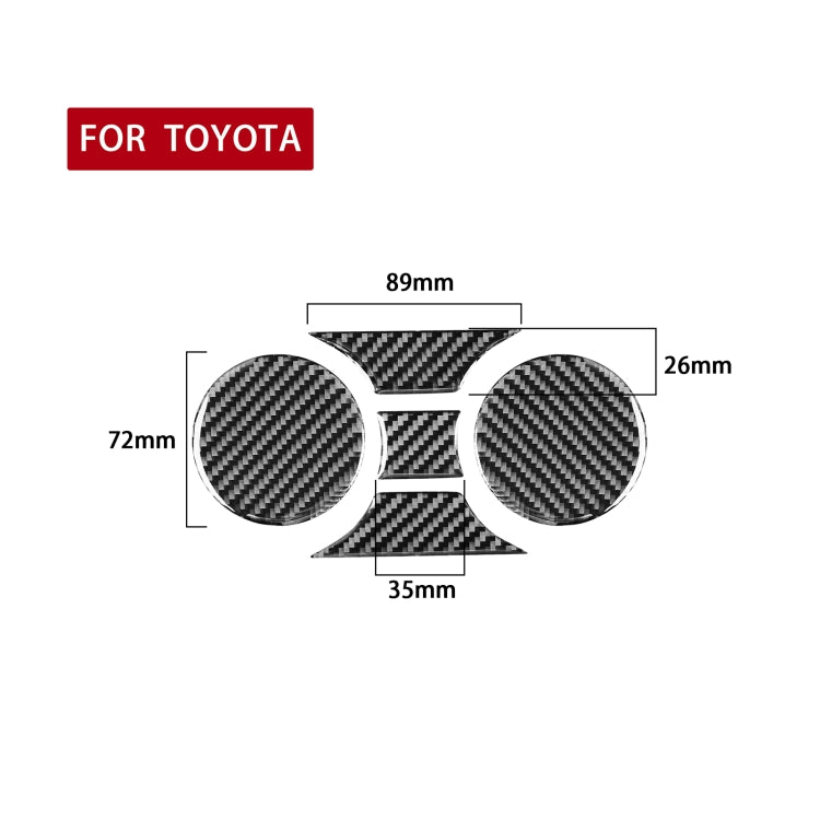 5-Piece Carbon Fibre Decorative Stickers for Toyota Tundra Cup Holder - Stylish Interior Upgrade (2014-2018)
