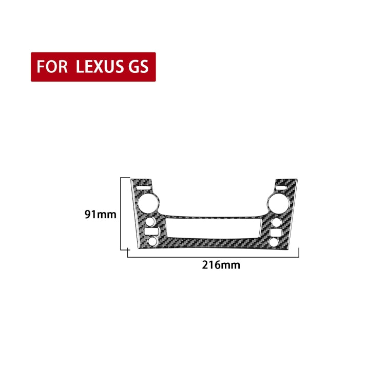 Sleek Carbon Fibre CD Panel B Design Sticker for Lexus GS (2006-2011) - Left & Right Drive Compatibility
