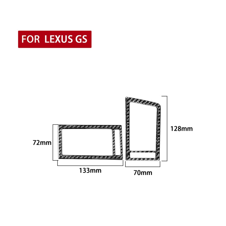 Set of 2 Carbon Fibre Decorative Stickers for Lexus GS Air Outlets (2006-2011) - Right Drive