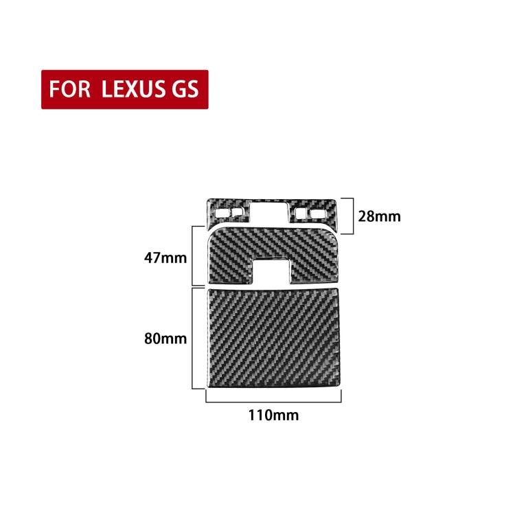 3-Piece Carbon Fibre Decorative Sticker Set for Lexus GS Boot Switch Panel (2006-2011) - Fits Both Left and Right-Hand Drive