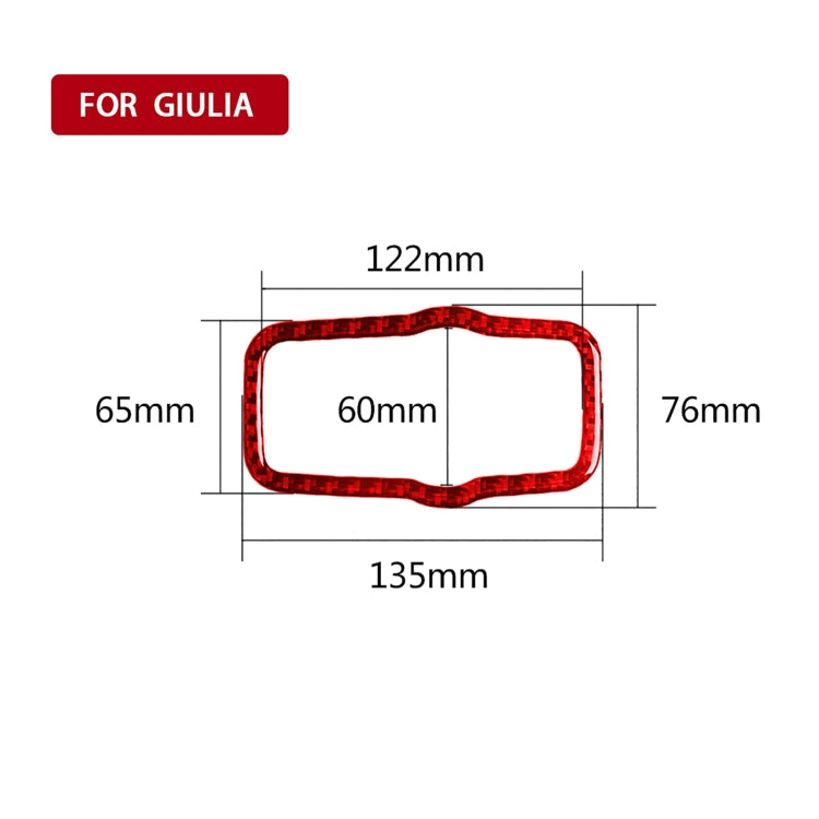 Carbon Fibre Decorative Sticker for Alfa Romeo Giulia 2017-2019 Headlight Switch Panel (Right Drive)