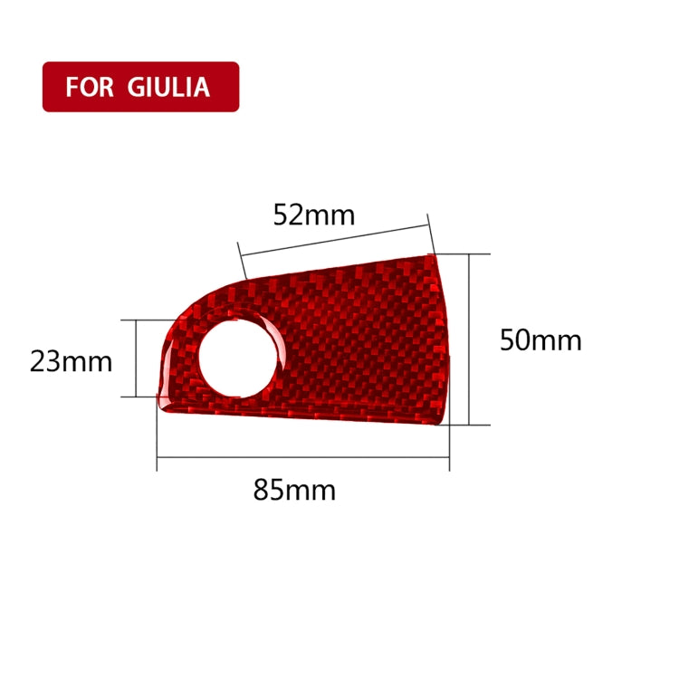 Sleek Carbon Fibre Co-Pilot Storage Sticker for Alfa Romeo Giulia (2017-2019) - Left Drive