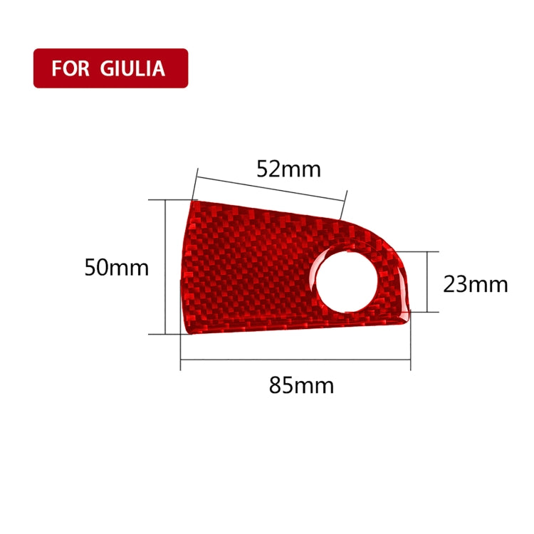 Sleek Carbon Fibre Co-Pilot Storage Decorative Sticker for Alfa Romeo Giulia (2017-2019) - Right Hand Drive