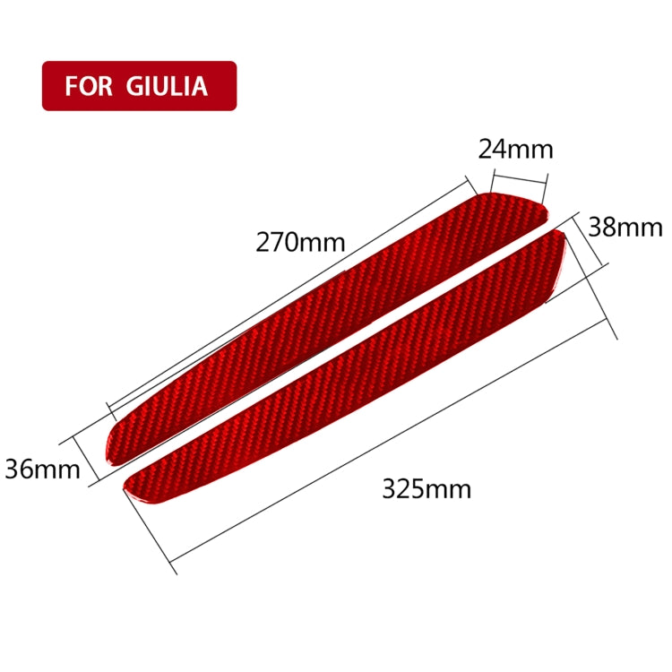 Carbon Fibre Welcome Pedal Stickers for Alfa Romeo Giulia (2017-2019) - 2 Piece Set, Stylish & Durable Design